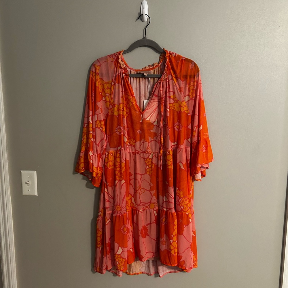 Show Me Your MuMu Floral Orange Dress